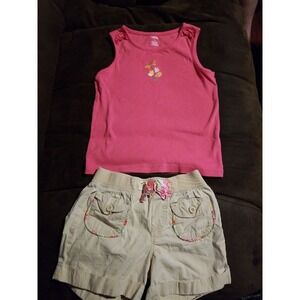 Gymboree tea time afternoon outfit 8 top shorts